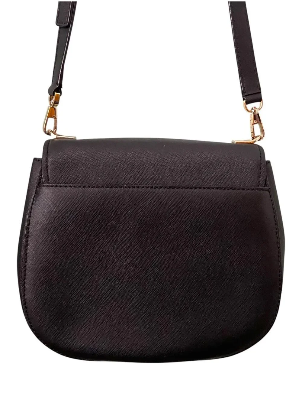 kate spade Black Saffiano Leather Crossbody with Gold Hardware